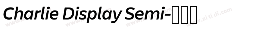 Charlie Display Semi字体转换